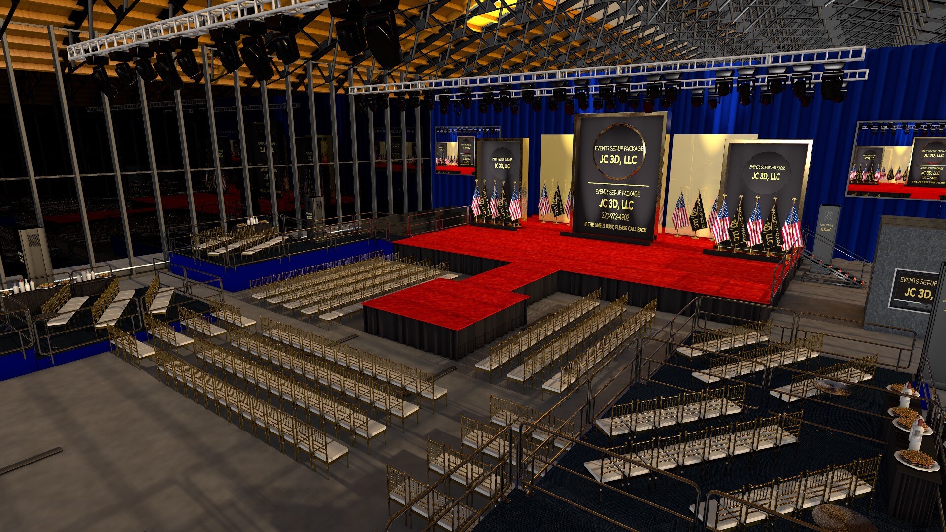 3D Render of a Live Event Stage
